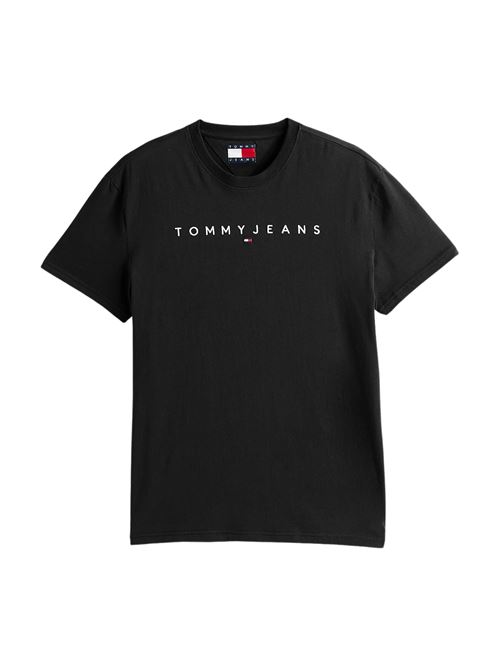 T-shirt nera in cotone Tommy Jeans | DM0DM20744BDS